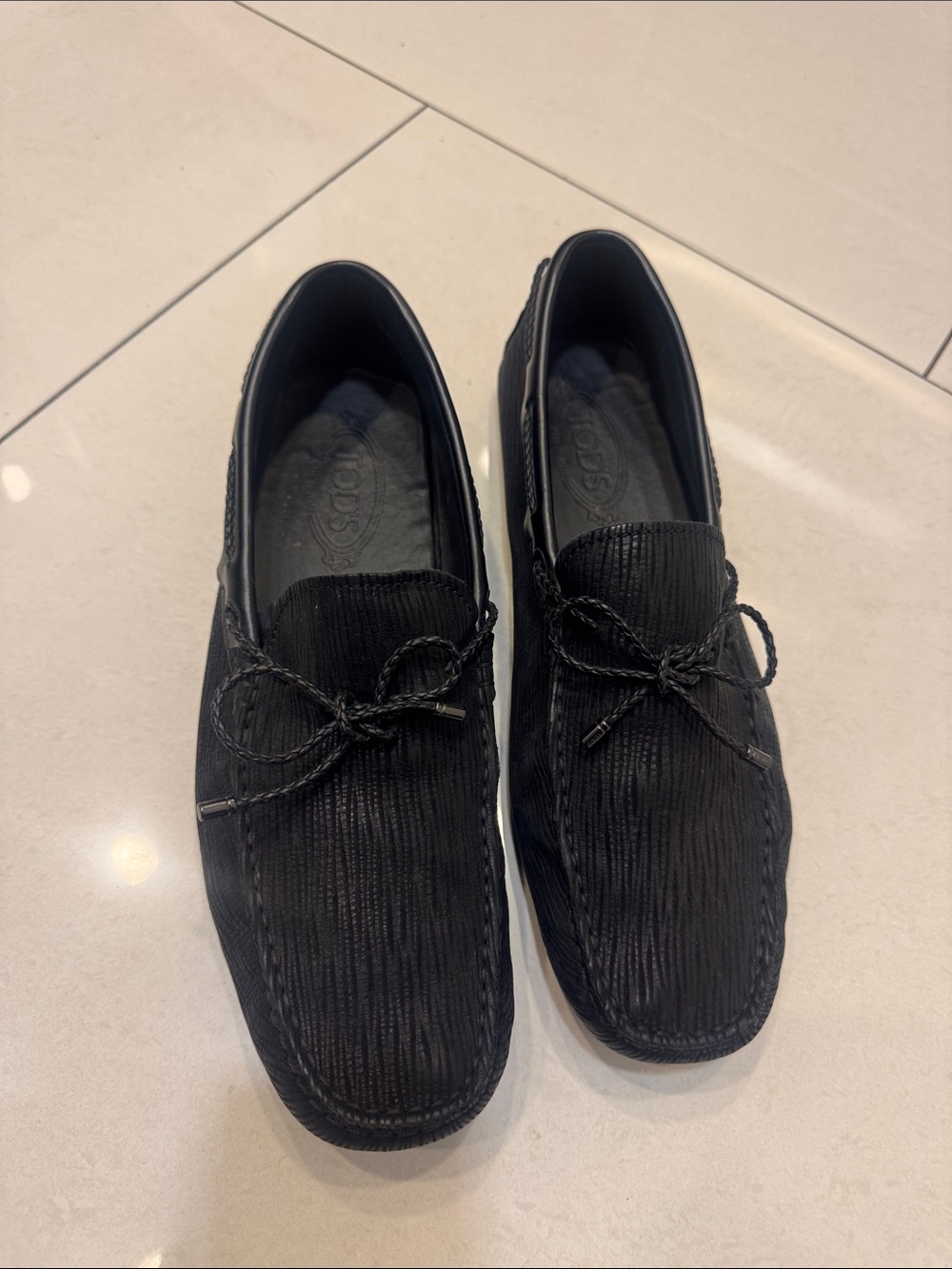 Tod’s Black Slip-On Driving Loafers
